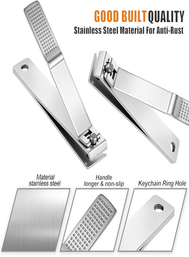 AVERZELLA 6-Pack Toenail Clippers, Straight Edge Large Nail Clippers Bulk Set for Men Women Seniors, 3.15 inch Long Handled for Thick Toenails, Big Stainless Steel Toe Nail Clipper with Anti-Slip Grip - Image 4